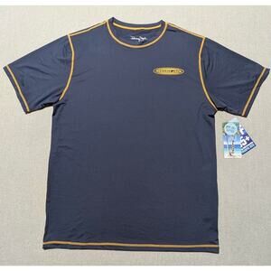 Panama Jack Men’s Rashguard Shirt XL Navy UPF 35+ Quick Dry Stretch Swim Tee NWT